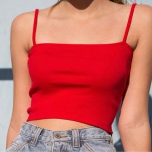Brandy Melville Red Faye Tank Top
